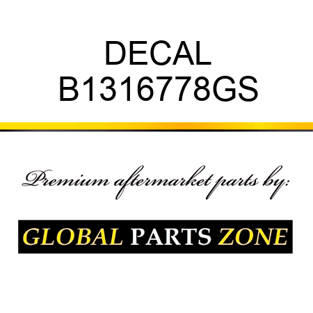 DECAL B1316778GS