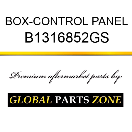 BOX-CONTROL PANEL B1316852GS