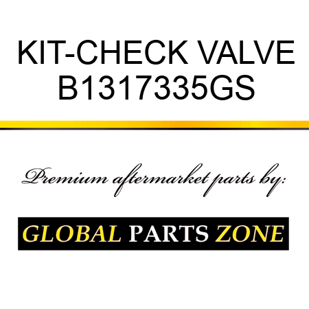 KIT-CHECK VALVE B1317335GS