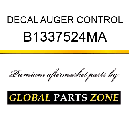 DECAL AUGER CONTROL B1337524MA