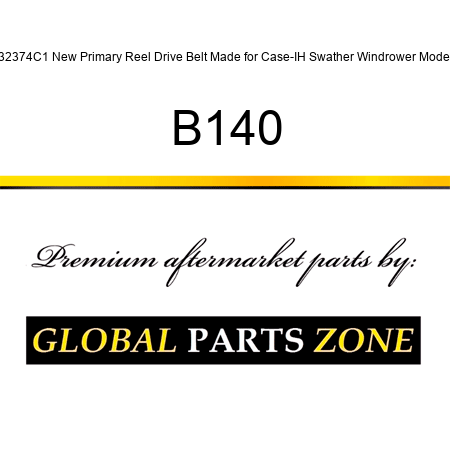 132374C1 New Primary Reel Drive Belt Made for Case-IH Swather Windrower Models B140