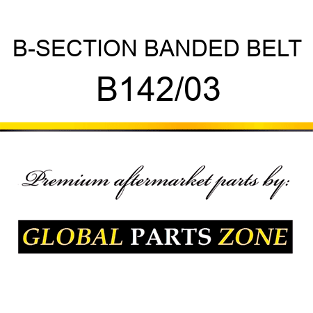 B-SECTION BANDED BELT B142/03