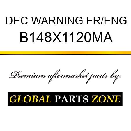 DEC WARNING FR/ENG B148X1120MA