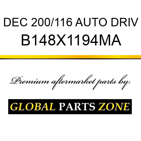 DEC 200/116 AUTO DRIV B148X1194MA