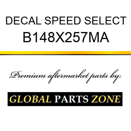 DECAL SPEED SELECT B148X257MA