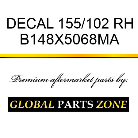 DECAL 155/102 RH B148X5068MA