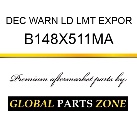 DEC WARN LD LMT EXPOR B148X511MA