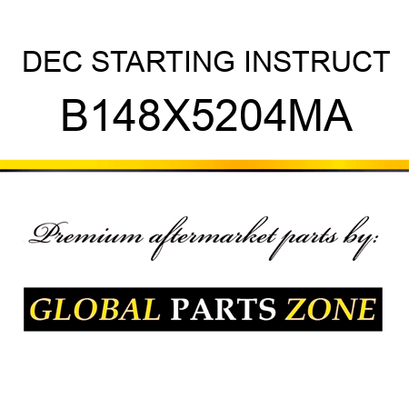 DEC STARTING INSTRUCT B148X5204MA