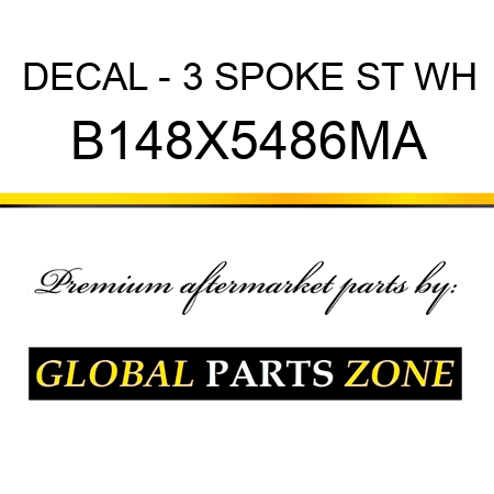 DECAL - 3 SPOKE ST WH B148X5486MA