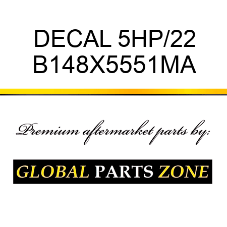 DECAL 5HP/22 B148X5551MA