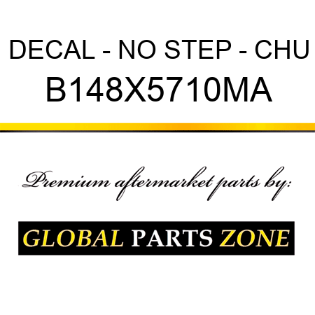 DECAL - NO STEP - CHU B148X5710MA