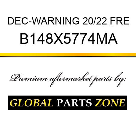 DEC-WARNING 20/22 FRE B148X5774MA