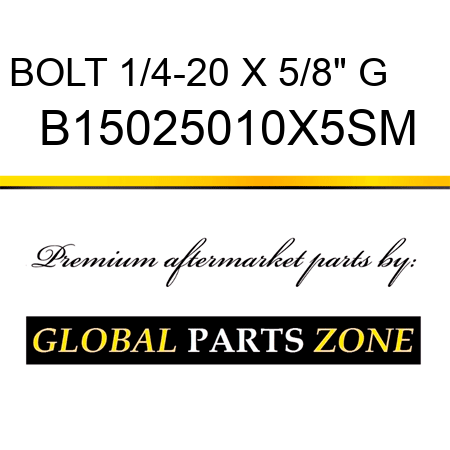 BOLT 1/4-20 X 5/8