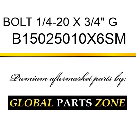 BOLT 1/4-20 X 3/4