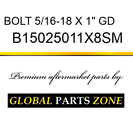 BOLT 5/16-18 X 1