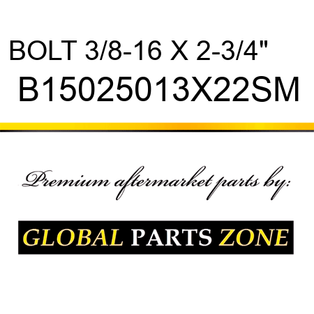 BOLT 3/8-16 X 2-3/4