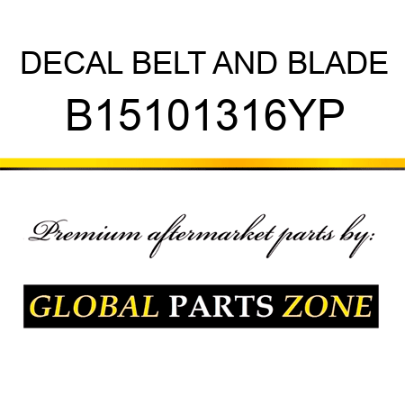 DECAL BELT AND BLADE B15101316YP