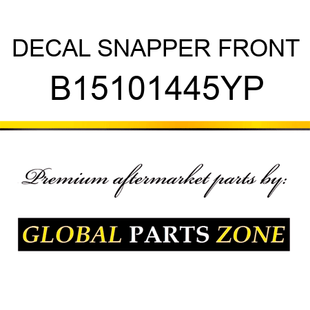 DECAL SNAPPER FRONT B15101445YP