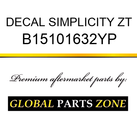 DECAL SIMPLICITY ZT B15101632YP