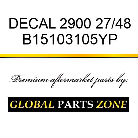 DECAL 2900 27/48 B15103105YP