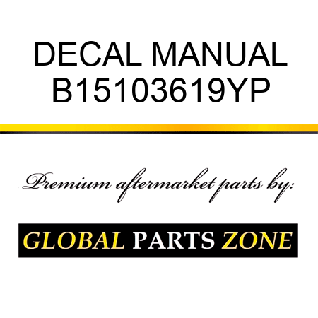 DECAL MANUAL B15103619YP