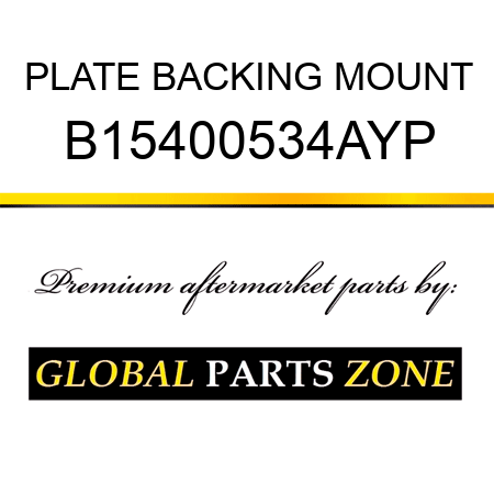 PLATE BACKING MOUNT B15400534AYP