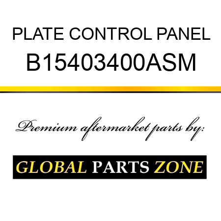PLATE CONTROL PANEL B15403400ASM
