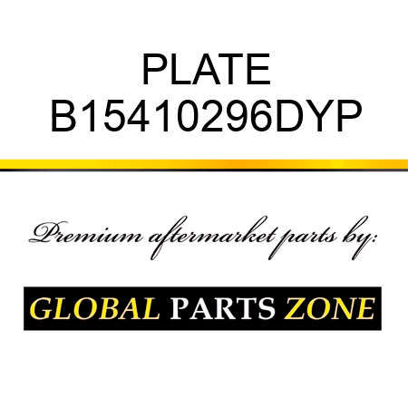 PLATE B15410296DYP