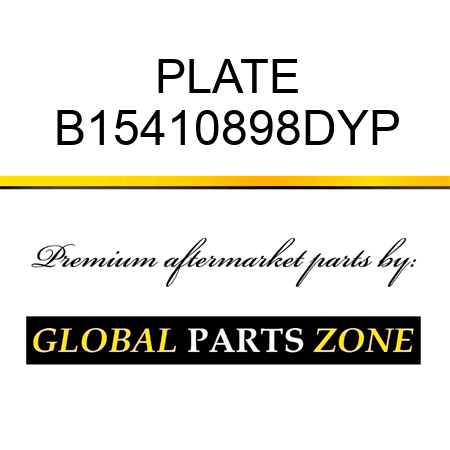 PLATE B15410898DYP