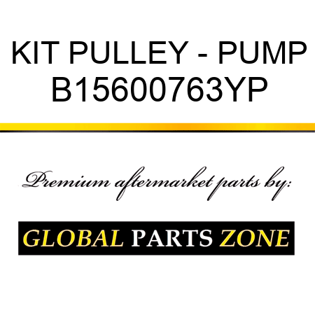 KIT PULLEY - PUMP B15600763YP