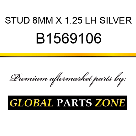 STUD 8MM X 1.25 LH SILVER B1569106