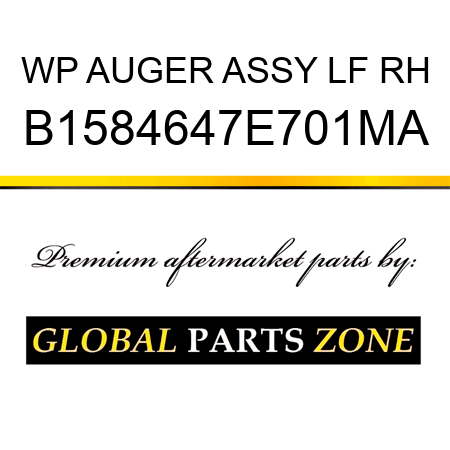 WP AUGER ASSY LF RH B1584647E701MA