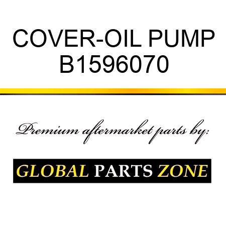 COVER-OIL PUMP B1596070