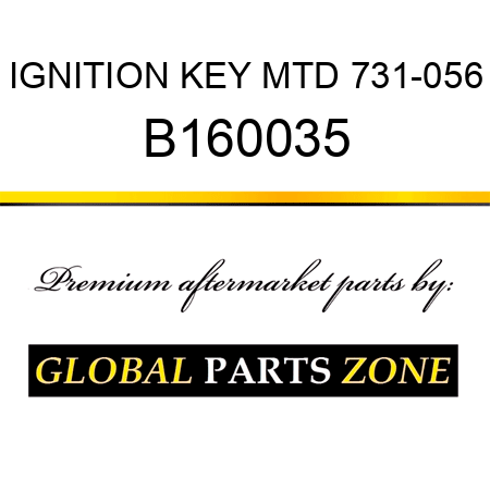 IGNITION KEY MTD 731-056 B160035