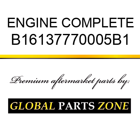 ENGINE COMPLETE B16137770005B1