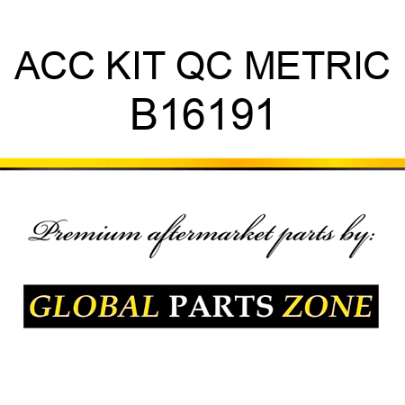 ACC KIT QC METRIC B16191