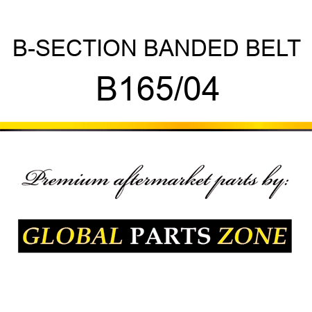 B-SECTION BANDED BELT B165/04