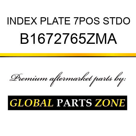 INDEX PLATE 7POS STDO B1672765ZMA