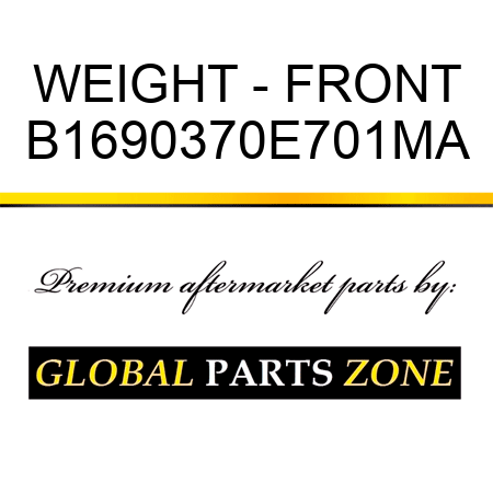 WEIGHT - FRONT B1690370E701MA