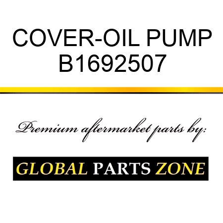 COVER-OIL PUMP B1692507