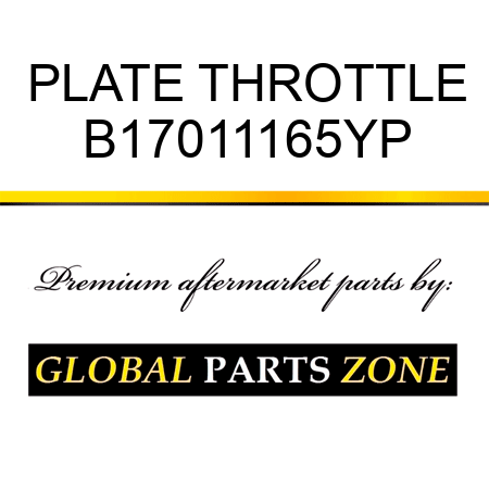 PLATE THROTTLE B17011165YP