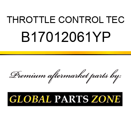 THROTTLE CONTROL TEC B17012061YP