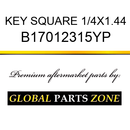 KEY SQUARE 1/4X1.44 B17012315YP