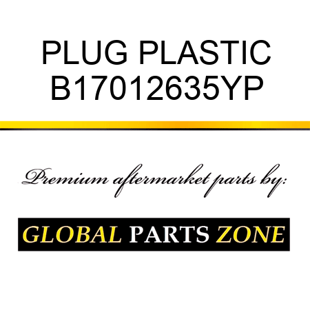 PLUG PLASTIC B17012635YP