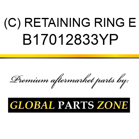 (C) RETAINING RING E B17012833YP