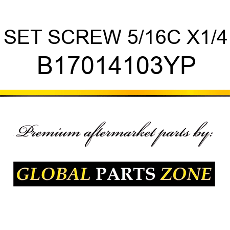 SET SCREW 5/16C X1/4 B17014103YP