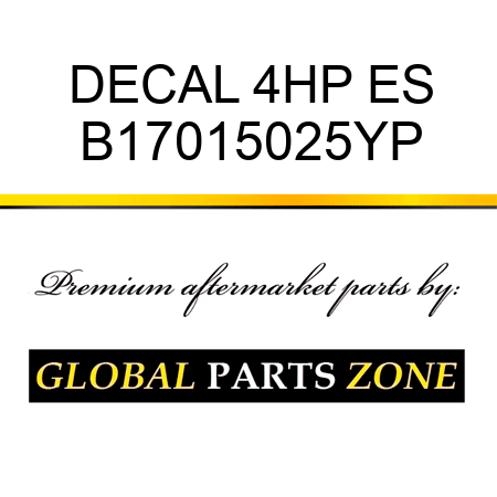 DECAL 4HP ES B17015025YP