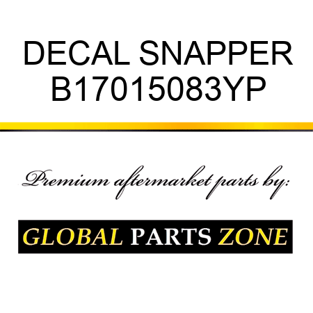 DECAL SNAPPER B17015083YP