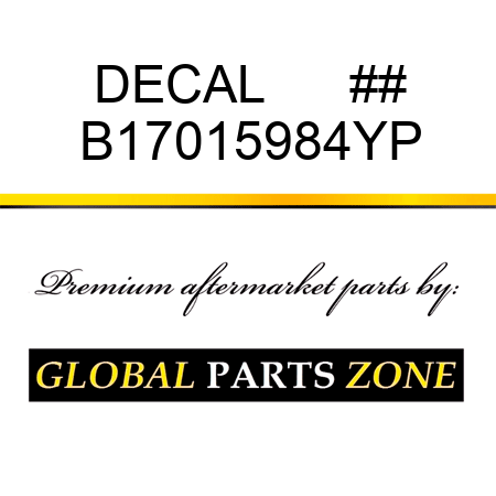 DECAL      ## B17015984YP