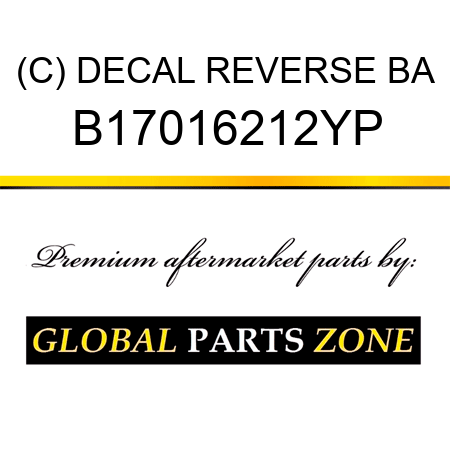 (C) DECAL REVERSE BA B17016212YP